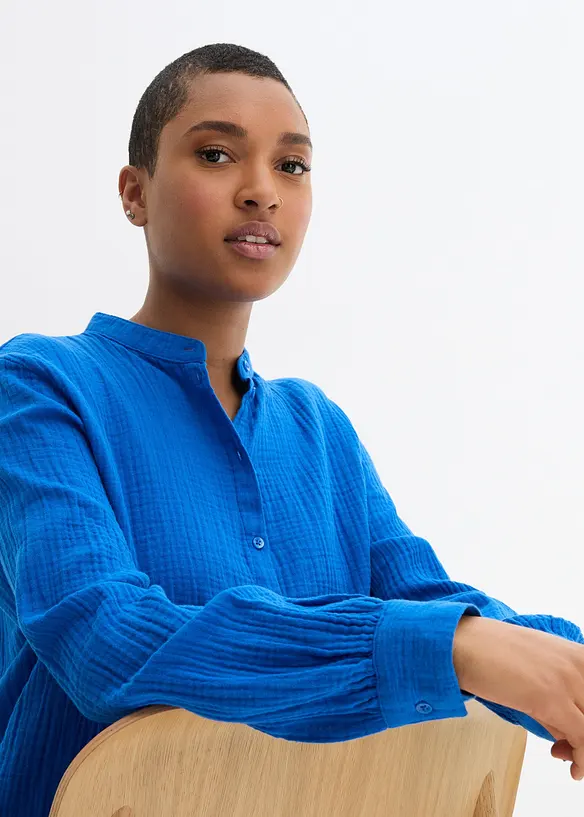 Chemisier long en gaze de coton, bonprix