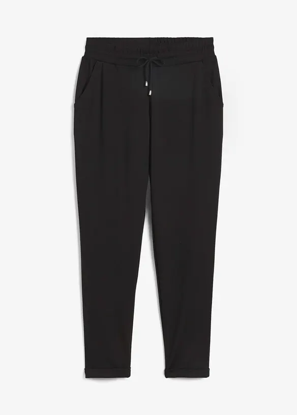 Pantalon jogger en viscose m&eacute;lang&eacute;e, bonprix