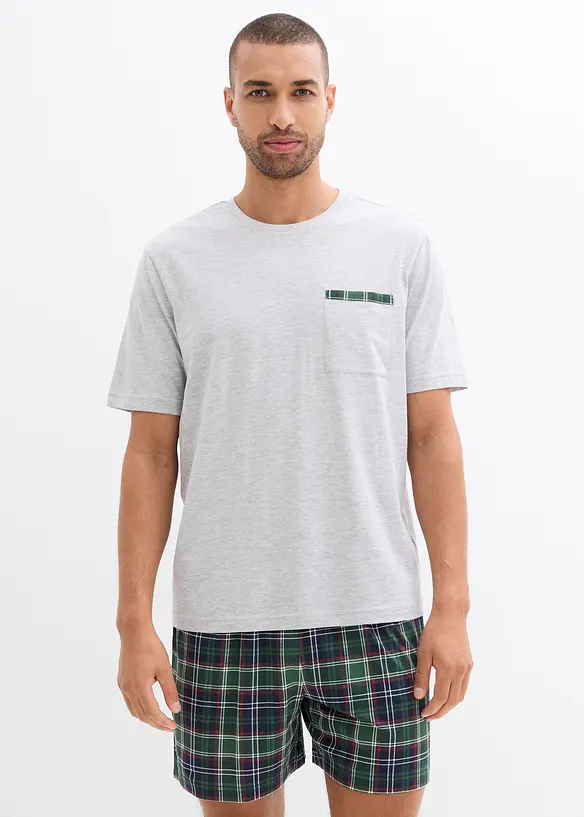 Pyjashort avec T-shirt &agrave; poche poitrine, bonprix