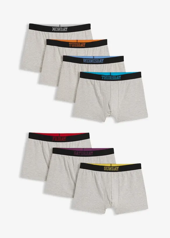 Lot de 7 boxers coton, bonprix