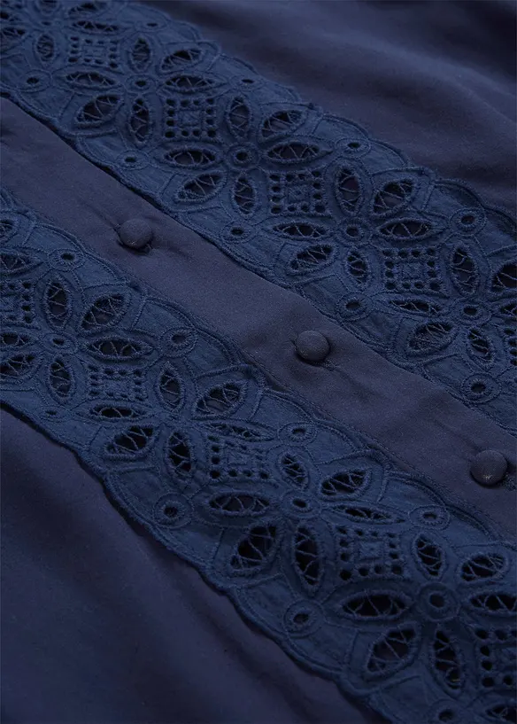 Chemisier &agrave; dentelle en viscose m&eacute;lang&eacute;e, bonprix