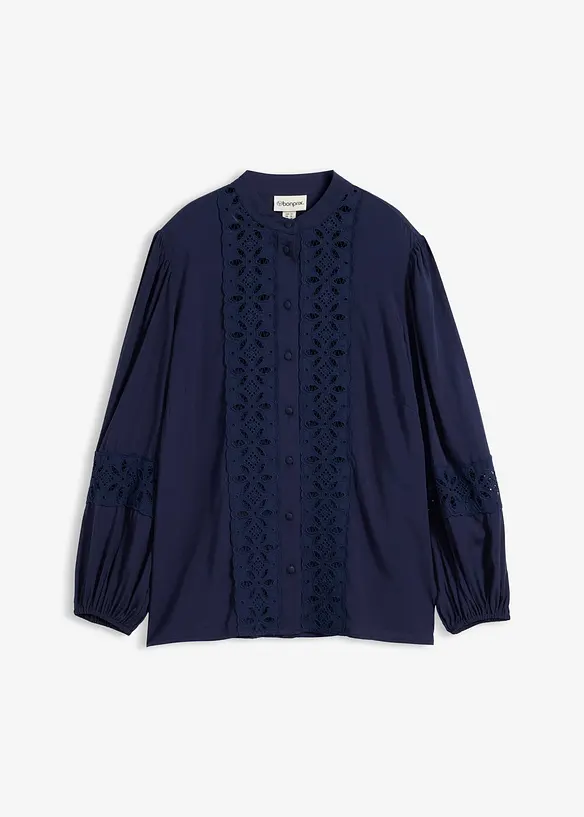 Chemisier &agrave; dentelle en viscose m&eacute;lang&eacute;e, bonprix