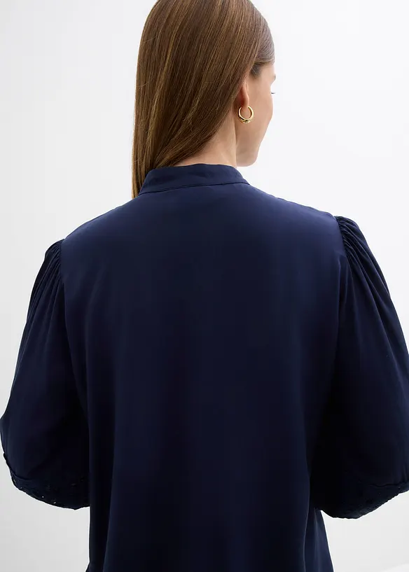 Chemisier &agrave; dentelle en viscose m&eacute;lang&eacute;e, bonprix