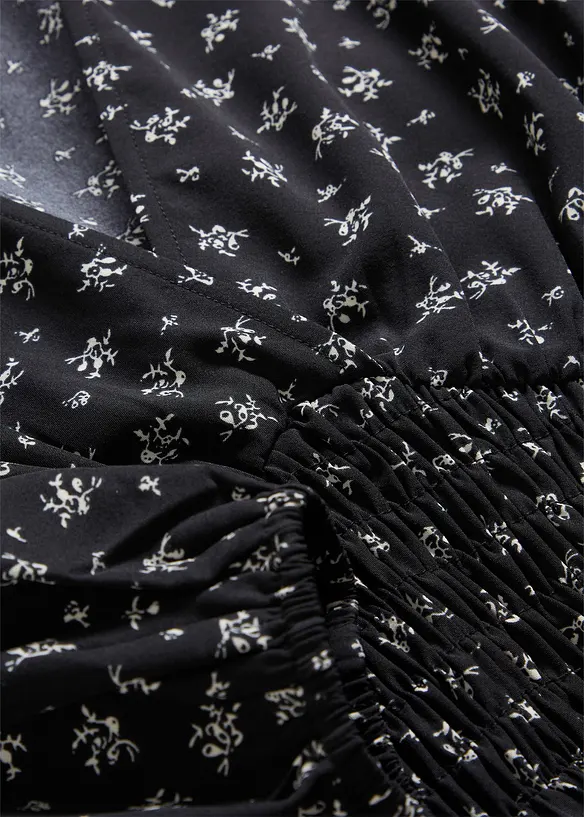 Robe courte &agrave; manches bouffantes, bonprix