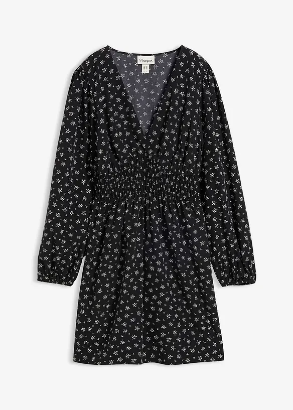 Robe courte &agrave; manches bouffantes, bonprix