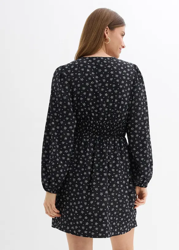 Robe courte &agrave; manches bouffantes, bonprix