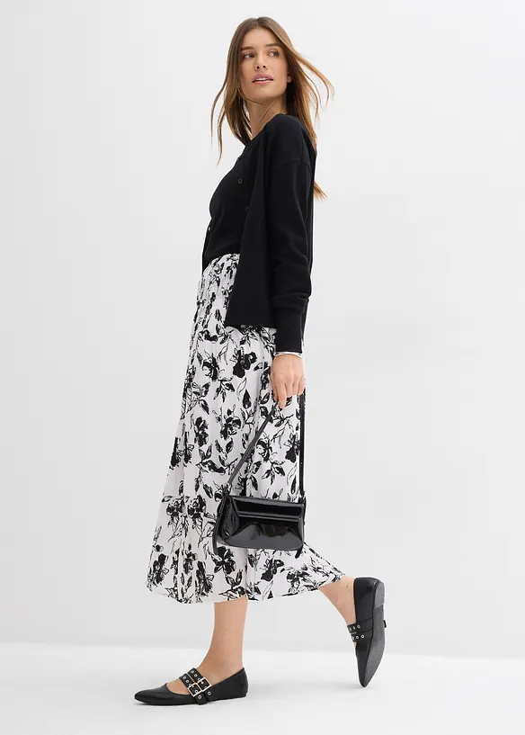 Jupe midi en viscose douce, bonprix