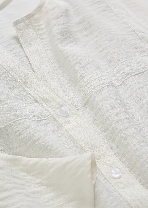 Chemisier en coton &agrave; manches larges, bonprix