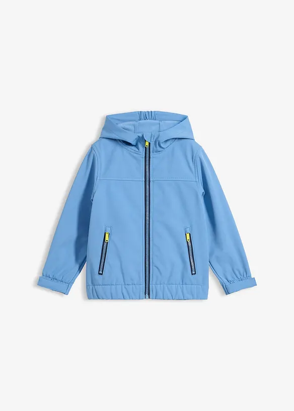 Veste softshell d&eacute;perlante et coupe-vent avec capuche, bonprix