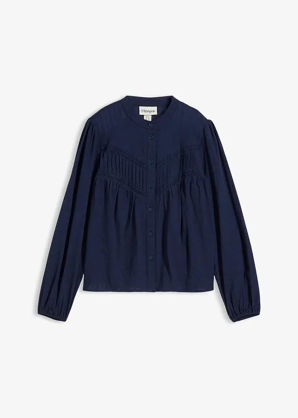 Chemisier brod&eacute; en coton, bonprix