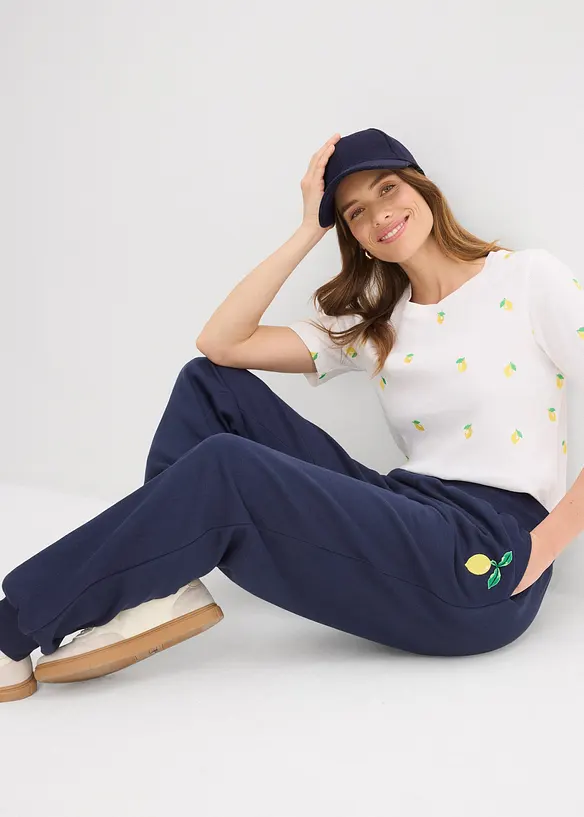 Pantalon sweat 100% coton, bonprix