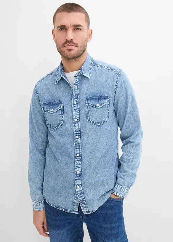 Chemise en jean 100% coton, bonprix