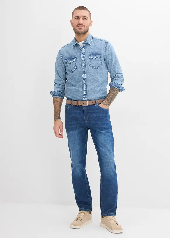 Chemise en jean 100% coton, bonprix