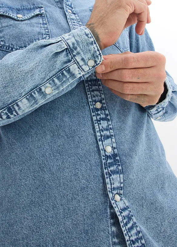 Chemise en jean 100% coton, bonprix