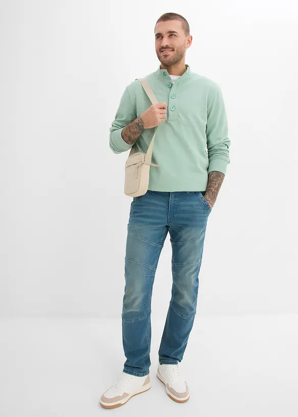 Jean regular et droit &agrave; taille extensible, bonprix