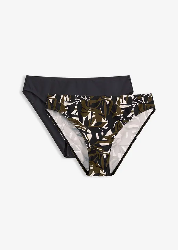 Lot de 2&nbsp;bas de maillot (uni et imprim&eacute;), bonprix