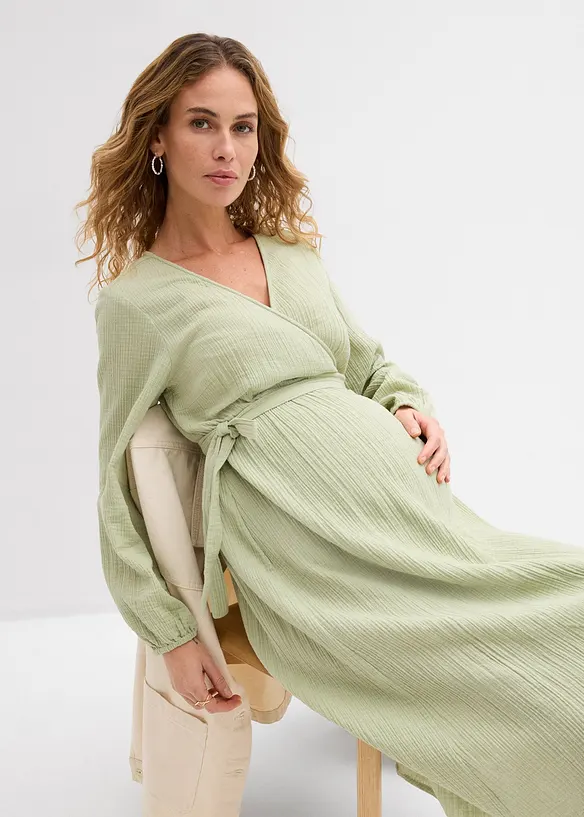 Robe de grossesse et d&rsquo;allaitement en gaze de coton, bonprix