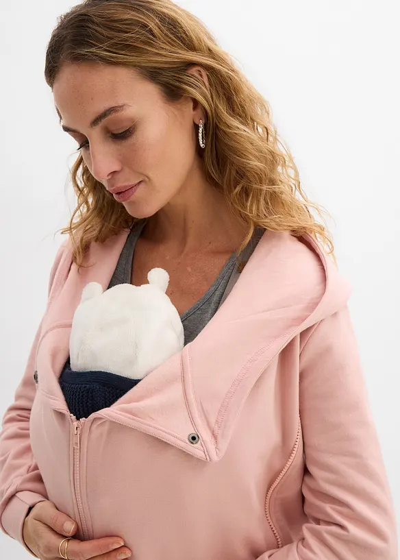 Sweat zipp&eacute; de grossesse 3en1 avec empi&egrave;cement de portage, bonprix