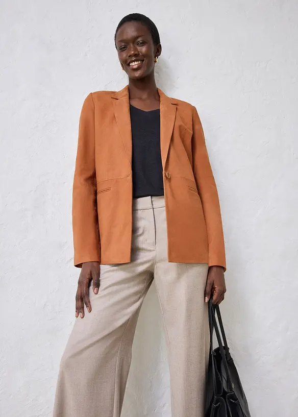 Blazer en cuir velours, bonprix