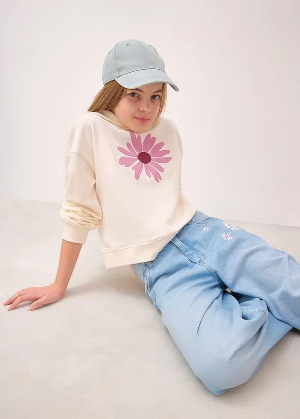 Jean large taille mi-haute, bonprix