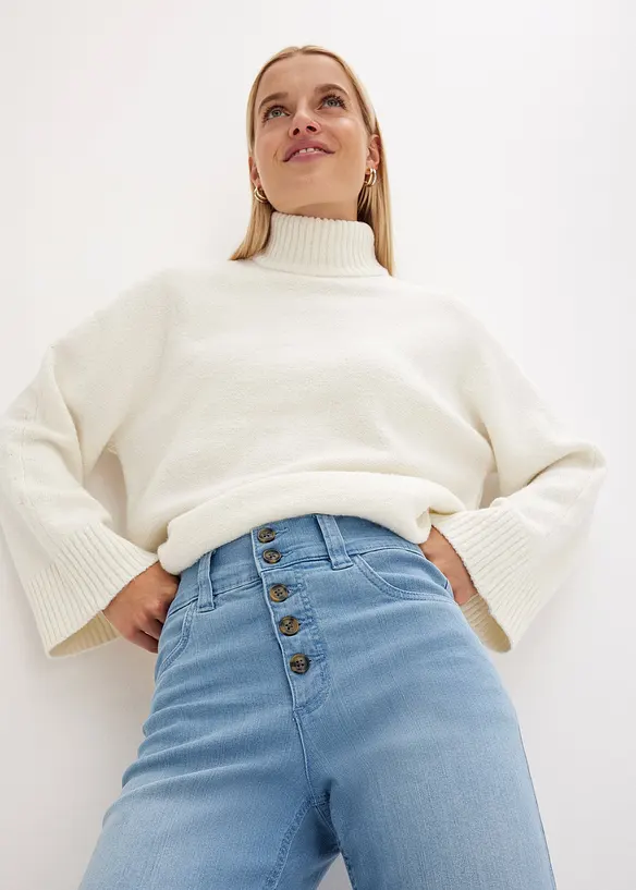 Jean droit taille haute, extensible, bonprix