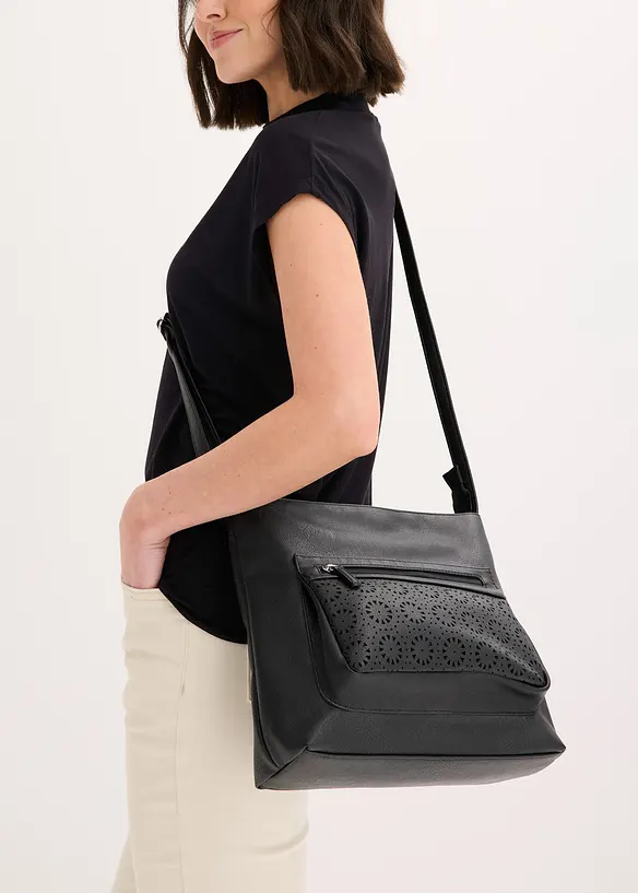 Sac &agrave; bandouli&egrave;re avec poche ext&eacute;rieure d&eacute;corative, bonprix