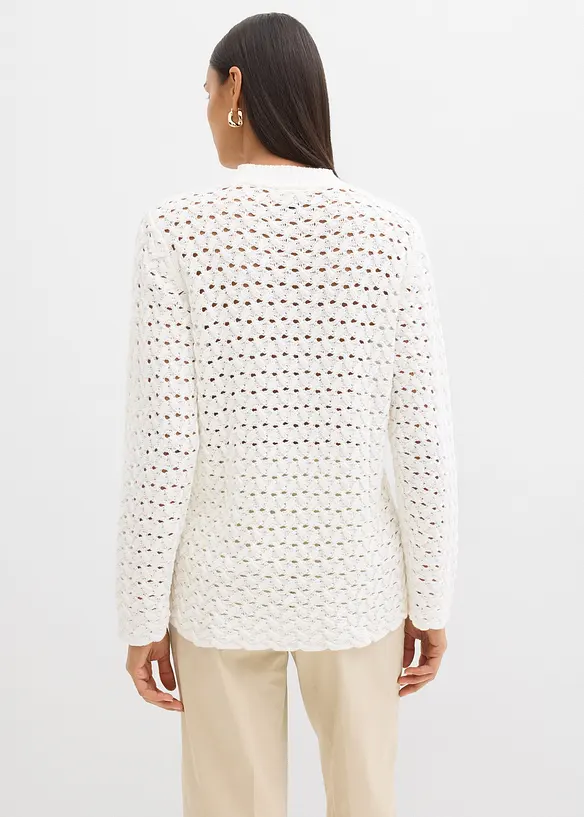 Pull en maille ajour&eacute;e, bonprix