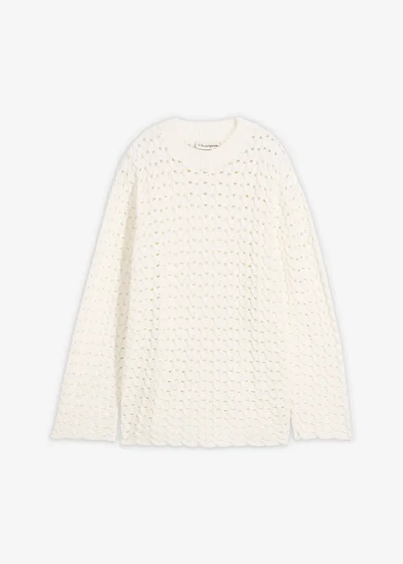 Pull en maille ajour&eacute;e, bonprix