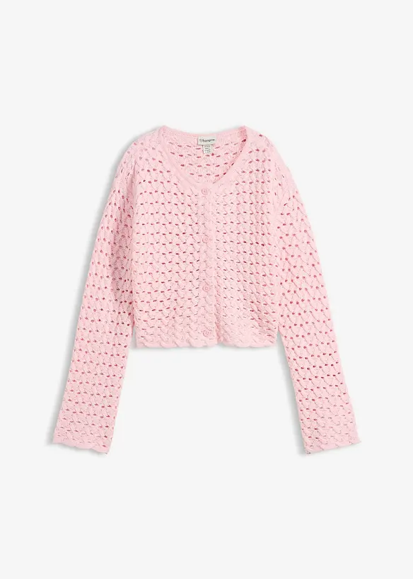 Gilet en maille ajour&eacute;e, bonprix