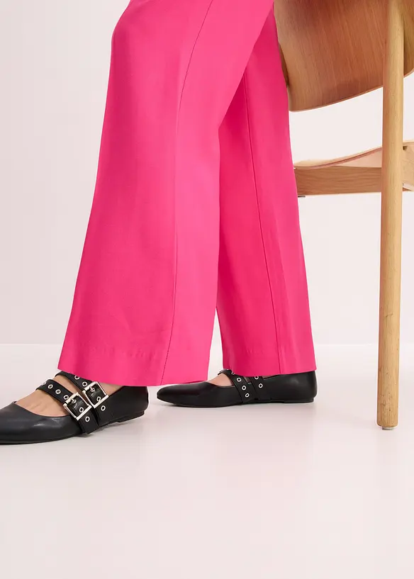 Pantalon large et l&eacute;ger &agrave; pinces, bonprix