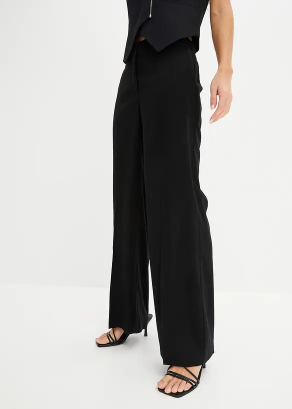 Pantalon large et l&eacute;ger &agrave; pinces, bonprix