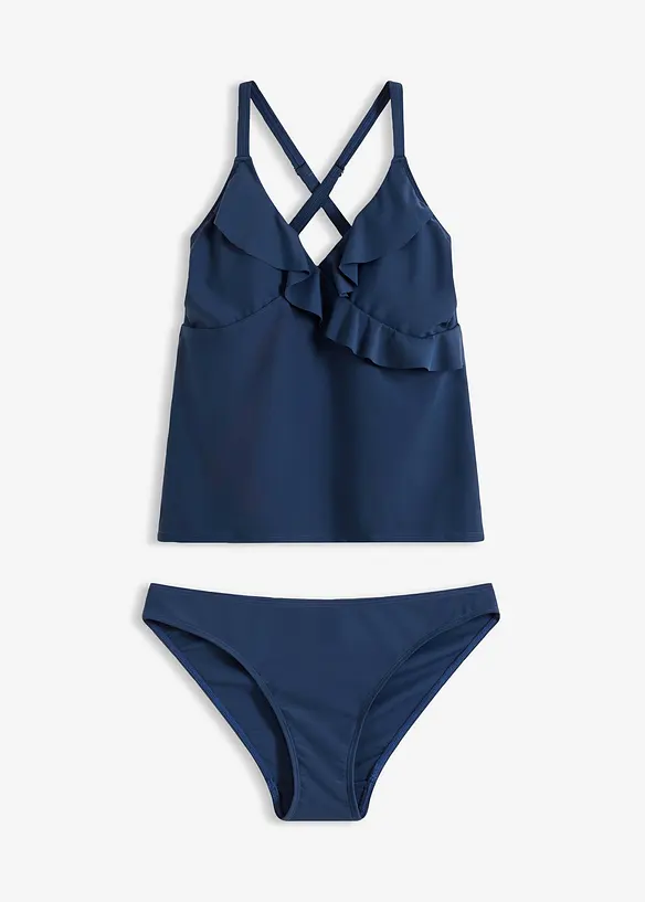 Tankini (ens. 2 pces) &agrave; volants, bonprix