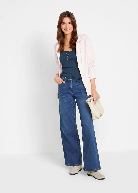 Lot de 3 tops &agrave; bretelles spaghetti 100% coton, bonprix