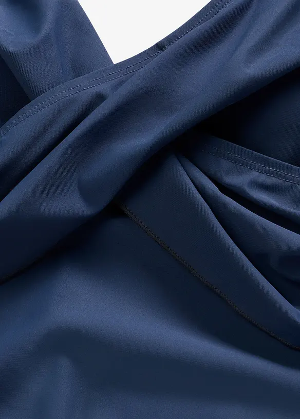 Maillot 1 pi&egrave;ce sculptant style crois&eacute;, maintien l&eacute;ger, bonprix