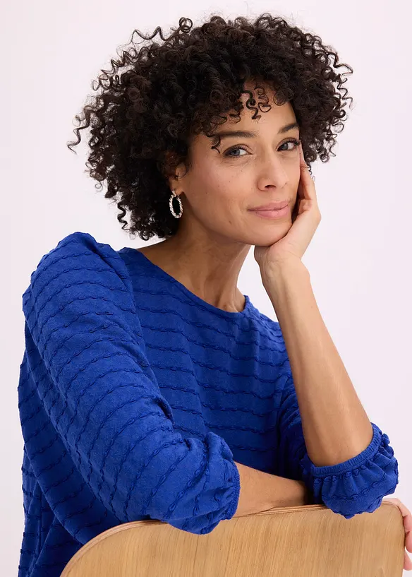 Tunique en jersey textur&eacute;, bonprix