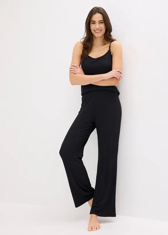 Pyjama doux en jersey pointelle, bonprix