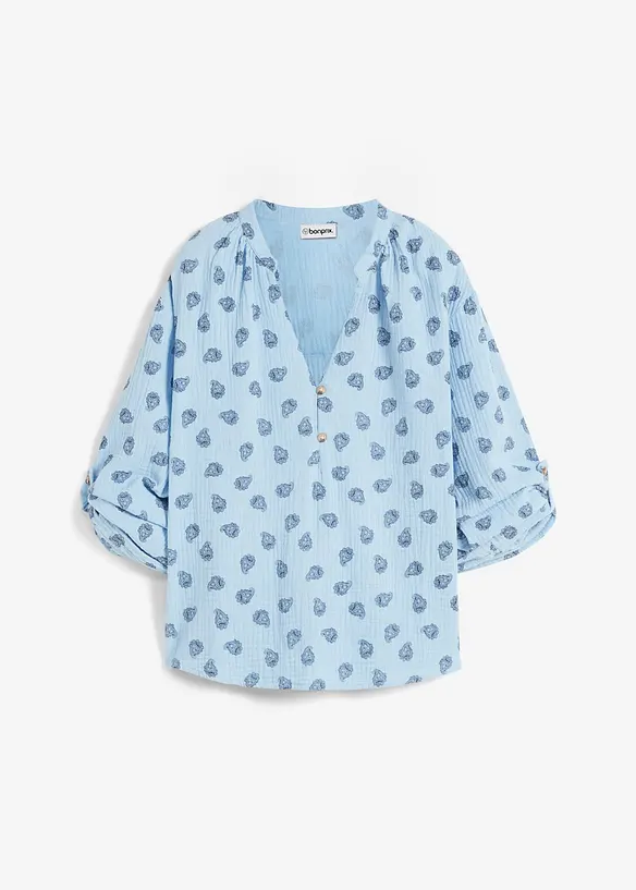 Blouse l&eacute;g&egrave;re et oversize en gaze de coton, bonprix