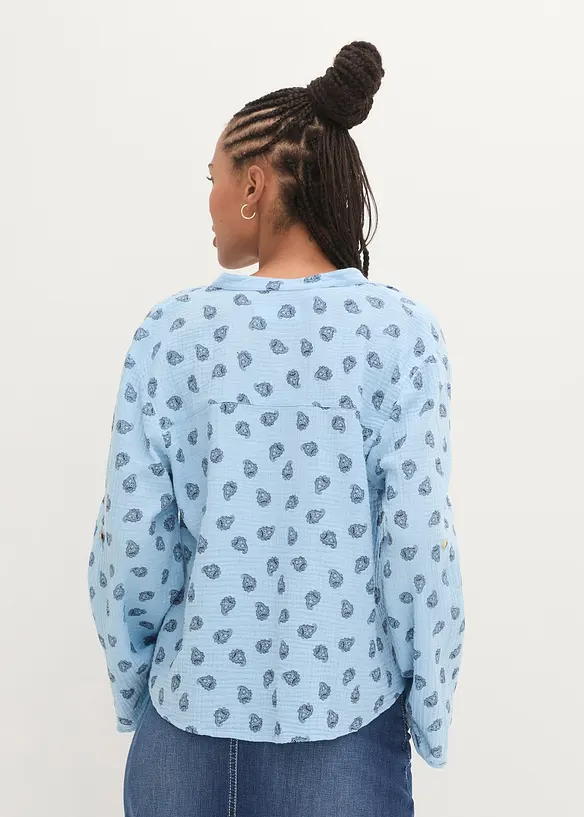 Blouse l&eacute;g&egrave;re et oversize en gaze de coton, bonprix
