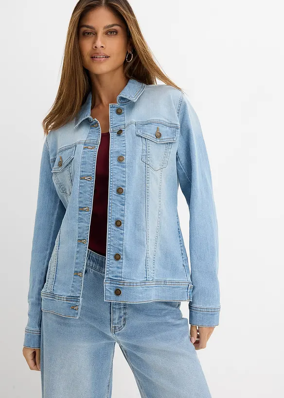 Veste en jean extensible, basique, bonprix