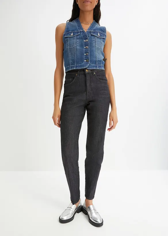 Jean mom taille haute, extensible, bonprix