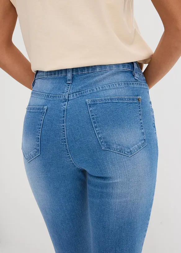 Jean skinny taille haute, cropped, bonprix