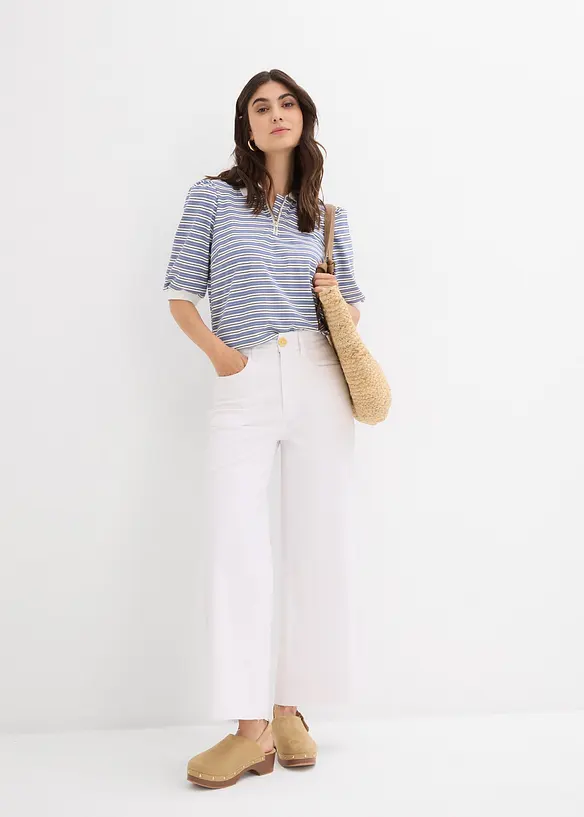 Jean large, taille haute, raccourci, bonprix