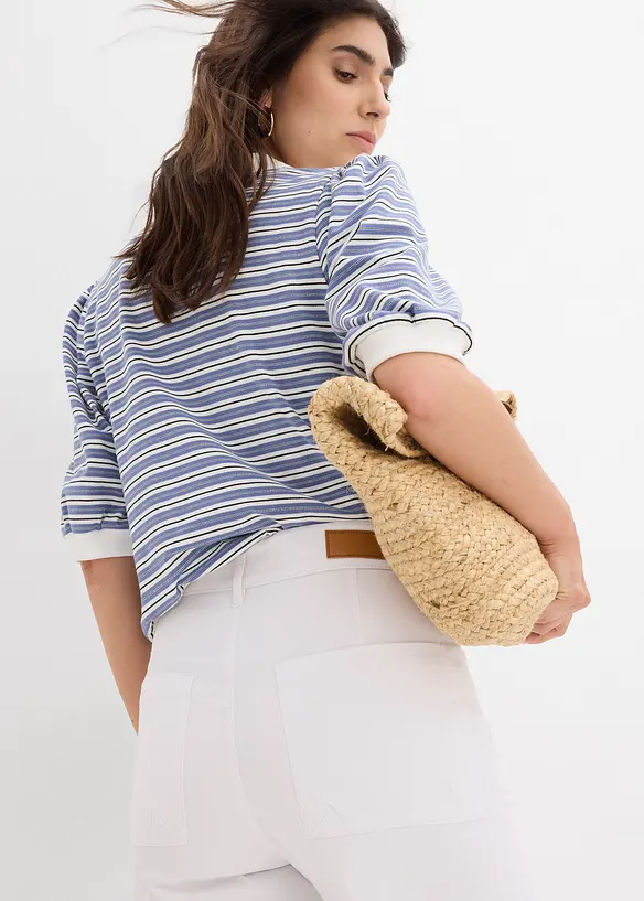 Jean large, taille haute, raccourci, bonprix