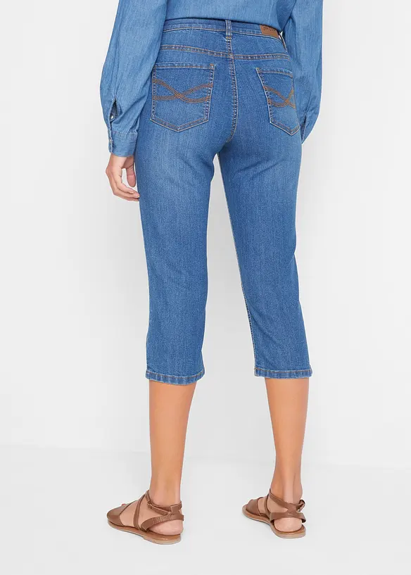 Jean slim, taille mi-haute, longueur 3/4, bonprix