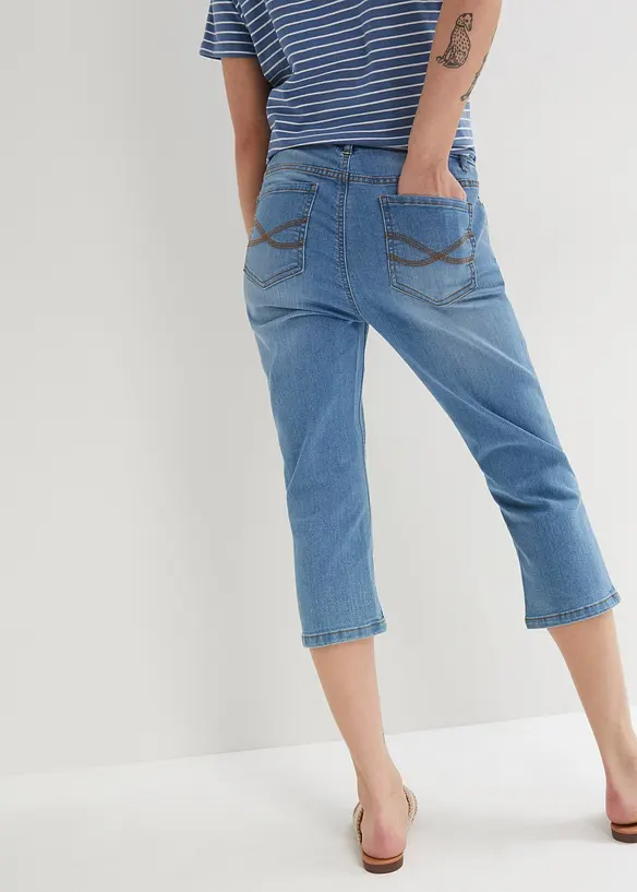 Jean slim, taille mi-haute, longueur 3/4, bonprix