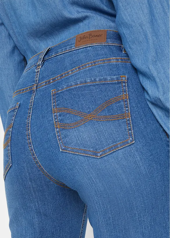 Jean slim, taille mi-haute, longueur 3/4, bonprix