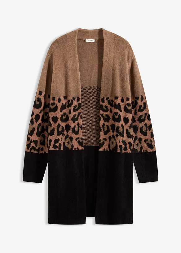 Gilet long en maille, bonprix