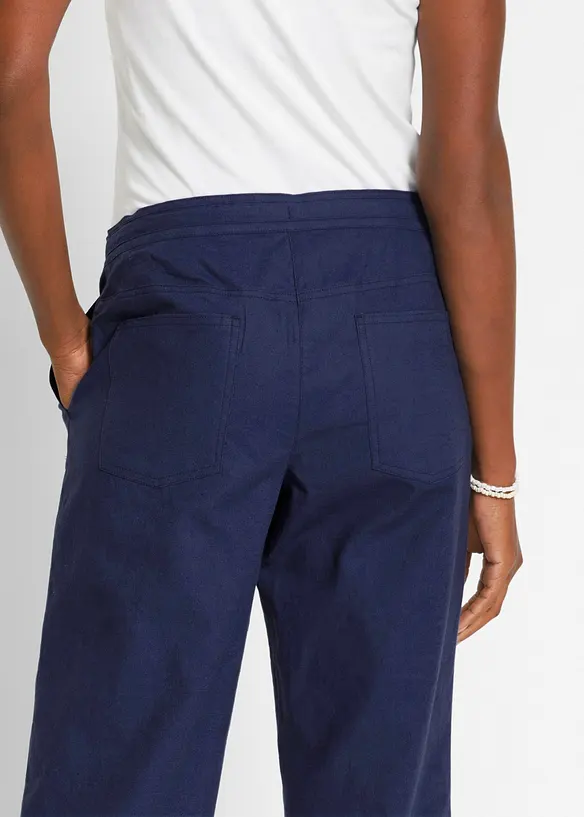 Pantalon 3/4 en lin majoritaire, bonprix