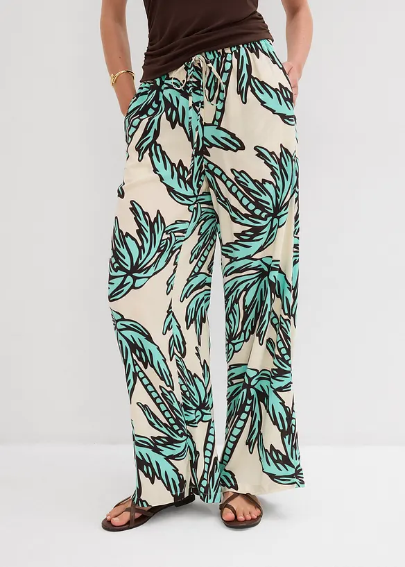 Pantalon large en viscose fluide, bonprix