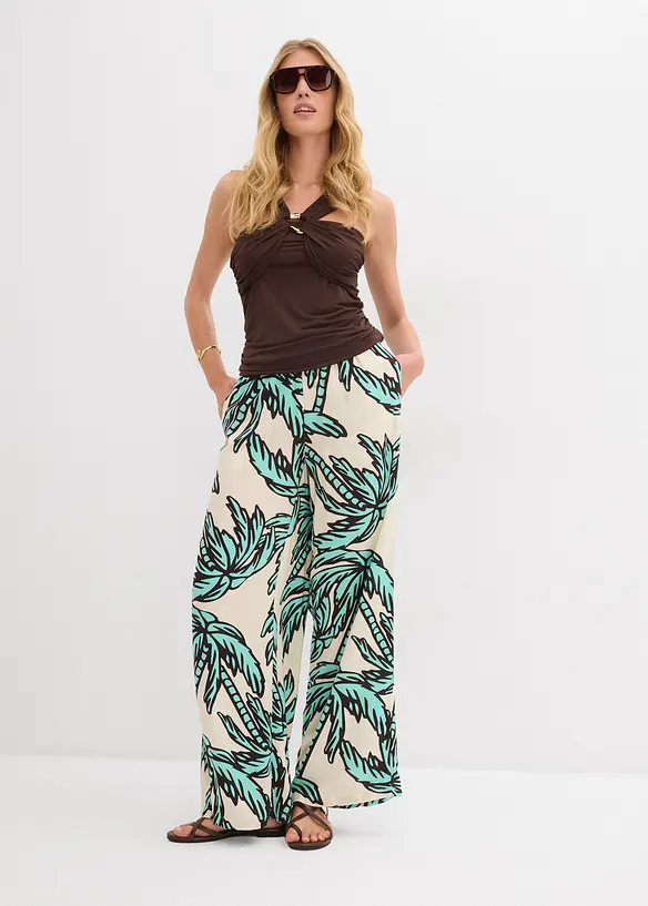 Pantalon large en viscose fluide, bonprix